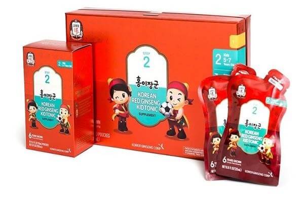 Nước hồng sâm Hàn Quốc dạng gói cho trẻ em có tốt không?