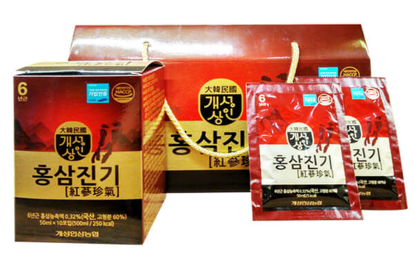 Nước sâm Hàn Quốc dạng gói giải pháp vàng cho sức khỏe người dùng