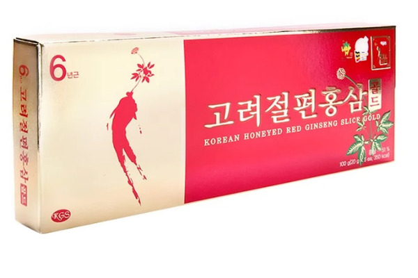 Hồng sâm thái lát tẩm mật ongHồng sâm thái lát tẩm mật ong