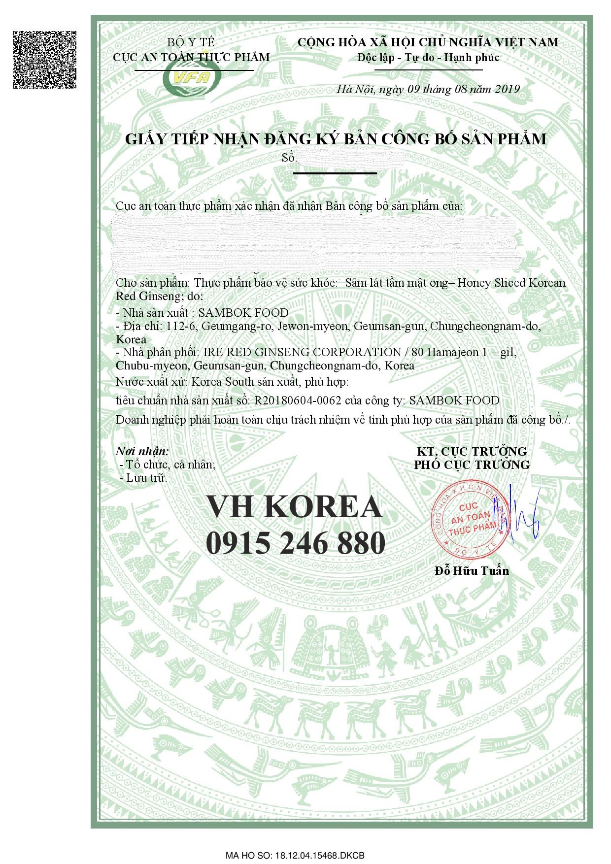 sâm lát tẩm mật ong Sambok