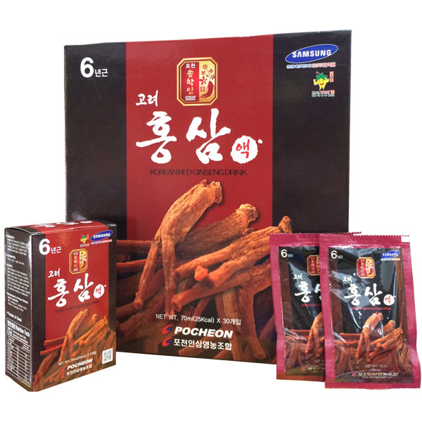 Nước hồng sâm Pocheon chính hãng sâm Hàn Quốc 6 năm tuổi hộp 30 gói a