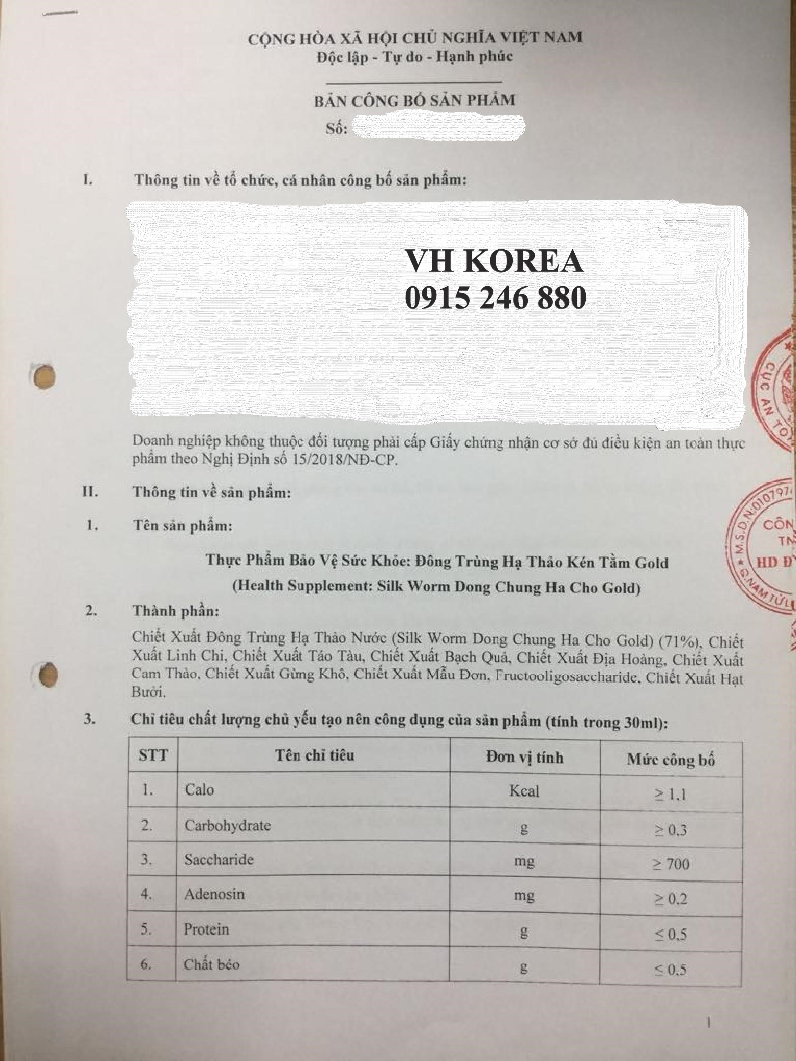 nước đông trùng hạ thảo 60 gói hộp đỏ